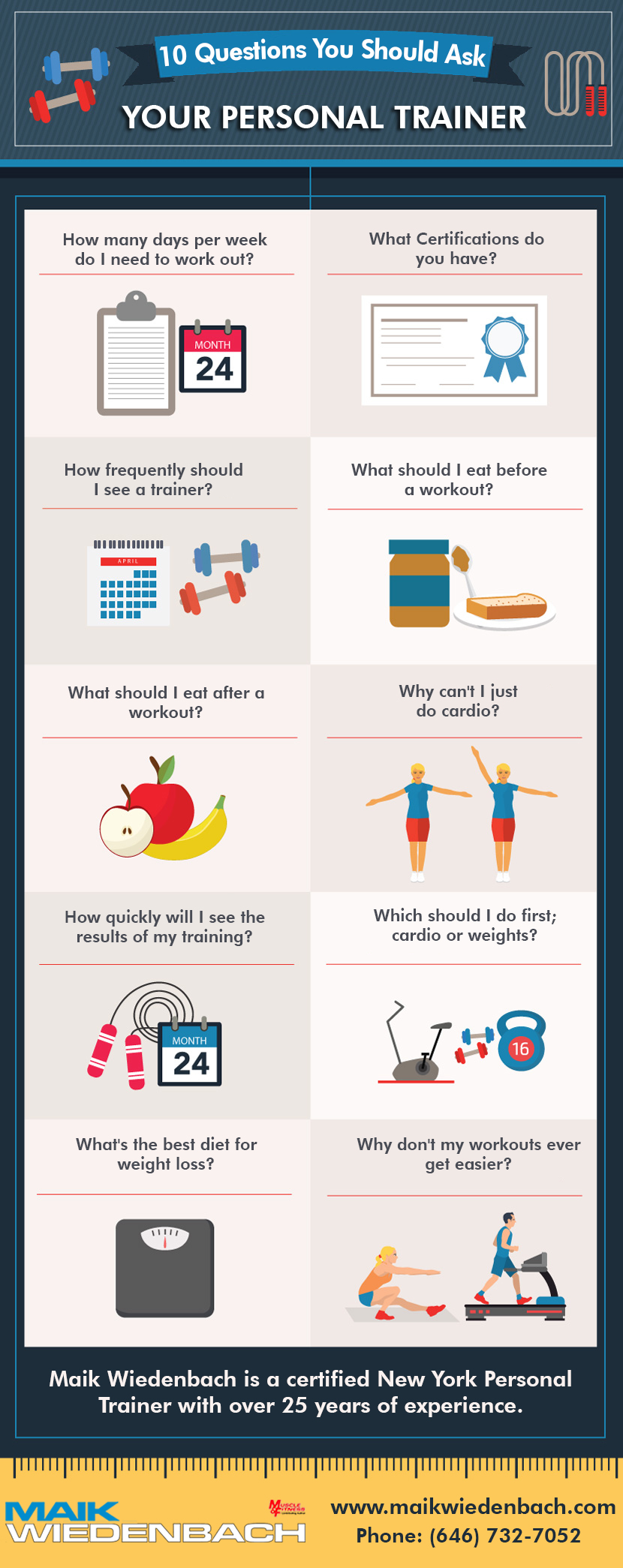 Infographic : 10 Questions You Should Ask Your Personal Trainer Infographic : 10 Questions You Should Ask Your Personal Trainer